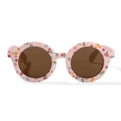 Little Dutch Child Sunglasses Round Shape Little Pink Flowers -Lush Littles 0023068 kinderzonnebril rond little pink flowers 480