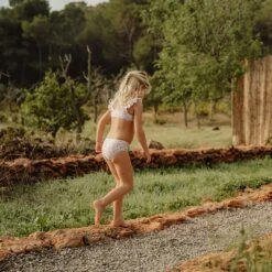 Little Dutch Flounce Bikini Set Summer Flowers -Lush Littles 0023580 bikini volants summer flowers 98 104