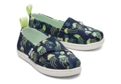 Toms Tiny Alpargata Glow In The Dark Jellyfish -Lush Littles 10019579 F