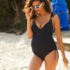 Cache Coeur Maternity Swimsuit Porto Vecchio - Black