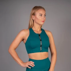 Teal Empower Sports Bra