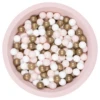 Organic Cotton Powder Ball Pit With 200 (Gold/Powder/White) Balls