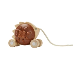 Plan Toys Pull Along Hedgehog Brown