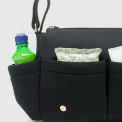 Storksak Stroller Organiser Luxe Scuba Black -Lush Littles 1 e3cd226f 40c1 4690 8291 ce25b9246538