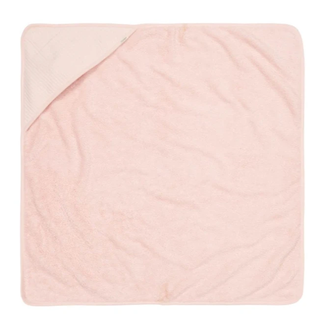 Little Dutch Hooded Towel Pure Soft Pink 75x75 3 Little Dutch Hooded Towel Pure Soft Pink 75x75 - Image 3