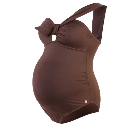Cache Coeur Maternity Swimsuit Cuba - Chocolate Brown 2 Cache Coeur Maternity Swimsuit Cuba - Chocolate Brown - Image 2