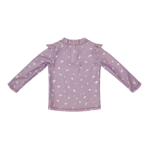 Little Dutch Swim T-shirt Long Sleeves Ruffles Mauve 2 Little Dutch Swim T-shirt Long Sleeves Ruffles Mauve - Image 2