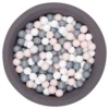 Organic Cotton Grey Ball Pit With 200 (Grey/Powder/White) Balls