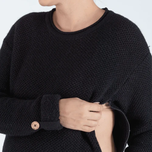 Cache Coeur Maternity Sweater Dress Honey Black 2 Cache Coeur Maternity Sweater Dress Honey Black - Image 2