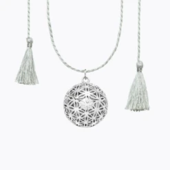 Flower Of Life Pregnancy Necklace On Cord - Silver