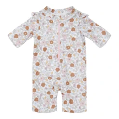 Little Dutch Swimsuit Short Sleeves Ruffles Vintage Little Flowers