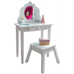 KidKraft Medium Vanity & Stool – White