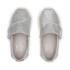 Toms Tiny Alpargata Glitter Silver