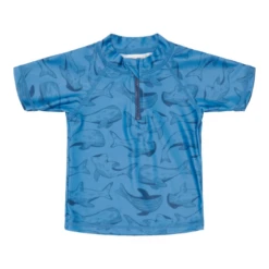 Little Dutch Swim T-shirt Short Sleeves Sea Life Blue