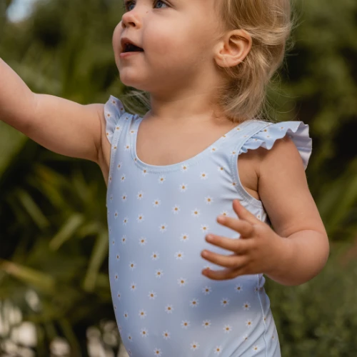Little Dutch Bathsuit Ruffles Daisies Blue 5 Little Dutch Bathsuit Ruffles Daisies Blue - Image 5