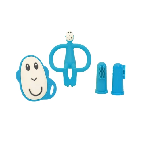 Matchstick Monkey Teething Starter Set - Blue 1 Matchstick Monkey Teething Starter Set - Blue