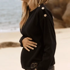Cache Coeur Maternity Sailor Sweater Molene Black