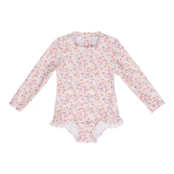 Little Dutch Bathsuit Long Sleeves Ruffles Summer Flowers