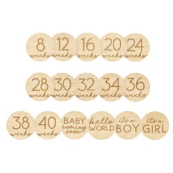 Pearhead Wooden Pregnancy Photo Cards