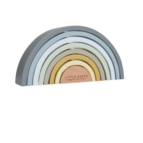 Little Dutch Rainbow Stacker - Blue - LD7034 1 Little Dutch Rainbow Stacker - Blue - LD7034