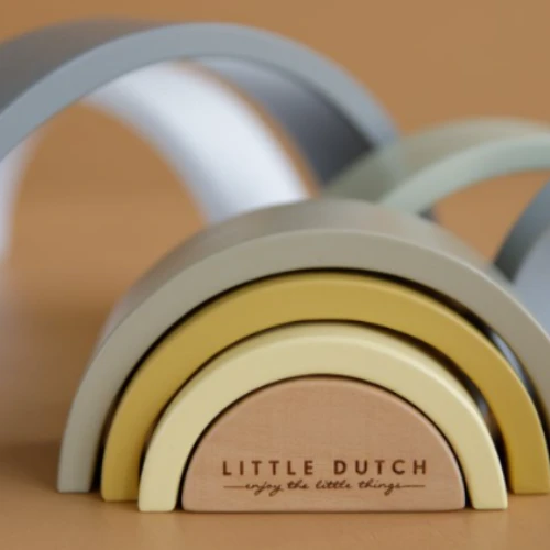 Little Dutch Rainbow Stacker - Blue - LD7034 3 Little Dutch Rainbow Stacker - Blue - LD7034 - Image 3