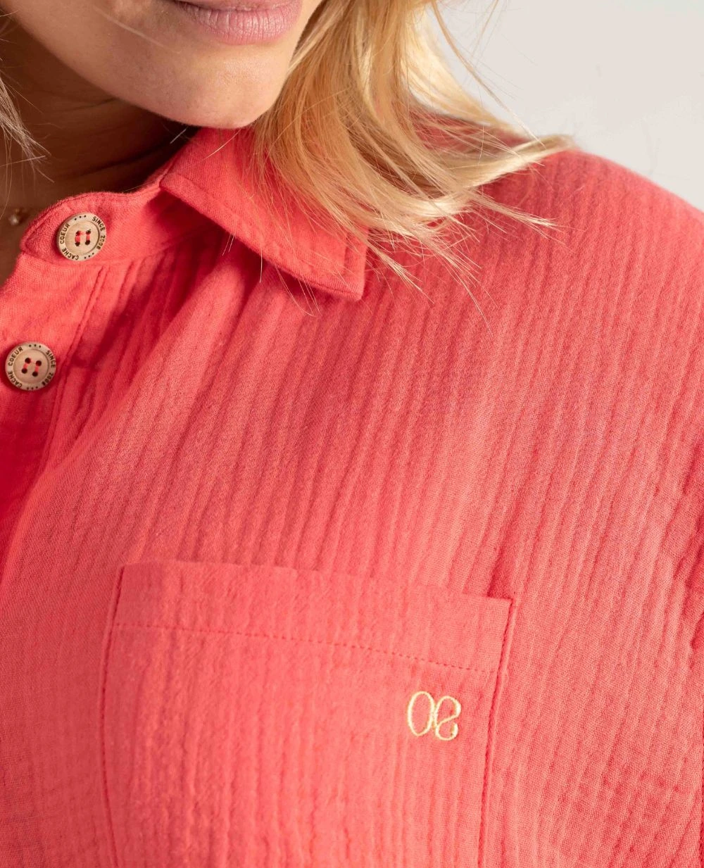 Cache Coeur Bertille Coral Maternity And Nursing Shirt Dress 6 Cache Coeur Bertille Coral Maternity And Nursing Shirt Dress - Image 6