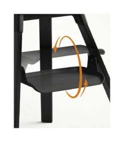 Stokke® Clikk™ High Chair Midnight Black -Lush Littles Clikk MdnBlck Cnfg 1 FootrestRotation eCom