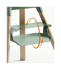 High Chair Clover Green Stokke® Clikk™ -Lush Littles Clikk Natural CloverGreen Cnfg 1 FootrestRotation eCom