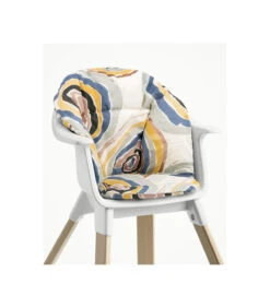 Stokke® Clikk™ Cushion Multi Circles -Lush Littles Clikk Natural White MultiCircle CLOSE Cnfg 1 eCom