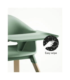 High Chair Clover Green Stokke® Clikk™ -Lush Littles Clikk Tray Natural CloverGreen Cnfg 3 EasyWipe