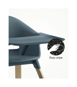 High Chair Fjord Blue Stokke® Clikk™ -Lush Littles Clikk Tray Natural FjordBlue Cnfg 3 EasyWipe eCom