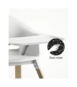 High Chair White Stokke® Clikk™ -Lush Littles Clikk Tray Natural White Cnfg 3 EasyWipe eCom