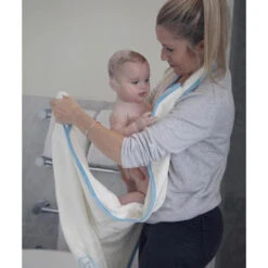 Cuddledry 'Hands-free' Baby Towel Blue Edge -Lush Littles IMG 1289 lower res 1024x1024 2x 48d3705b 7580 4d51 826a 32dc86675650