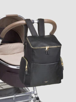 Storksak ALYSSA BAG BLACK & GOLD -Lush Littles IMG 4160 copy