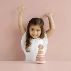 Little Dutch Rocking Ring Stacker Wild Flowers 8 Little Dutch Rocking Ring Stacker Wild Flowers -Lush Littles LD7012 RockingRingStackerPink 13