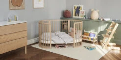 Stokke® Sleepi™ Bed Extension V3 Natural 8 Stokke® Sleepi™ Bed Extension V3 Natural -Lush Littles PDP EmoGall 1400x700 Nursery 3