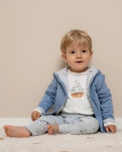 Little Dutch Reversible Jacket Sailors Bay Blue -Lush Littles Post SAILORSBAY 1a