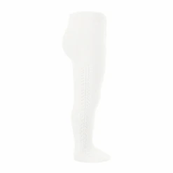 Condor Side Openwork Warm Tights - White