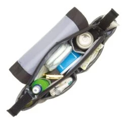 Storksak Stroller Organiser Luxe Scuba Black -Lush Littles StrollerOrganiserGrey2