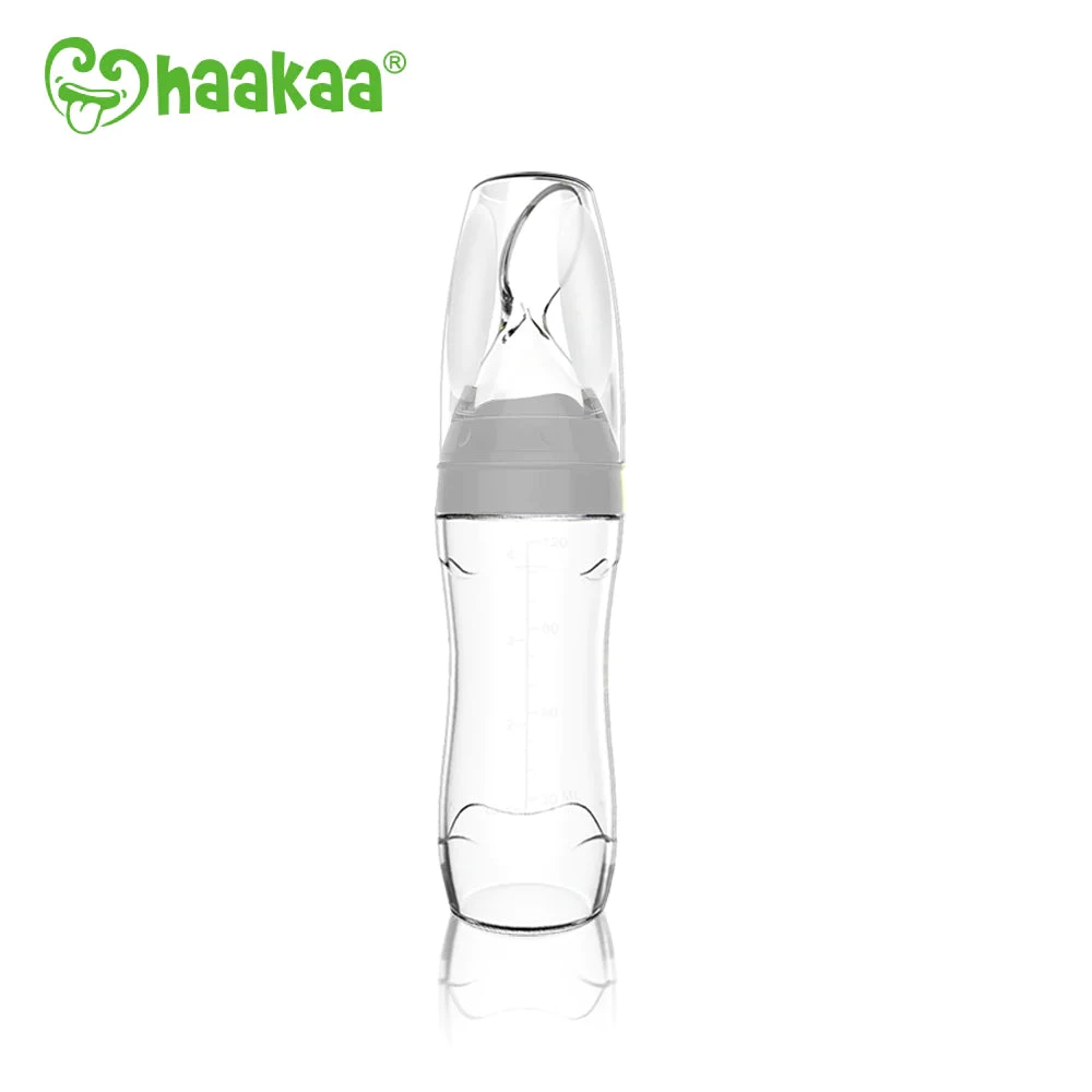 Haakaa Silicone Baby Food Dispensing Spoon With Cap 1 Pk 2 Haakaa Silicone Baby Food Dispensing Spoon With Cap 1 Pk - Image 2
