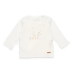 Little Dutch T-shirt Long Sleeves Little Goose Walking White