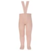 Condor Rib Tights With Elastic Suspenders Old Rose