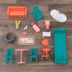 KidKraft Backyard Cookout Dollhouse 20187 -Lush Littles backyard 10 390x390 1