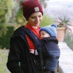 PhysioCarrier - BLACK /pocket Charcoal - LR -Lush Littles blackgrey