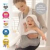 Cuddledry 'Hands-free' Baby Towel Grey Star