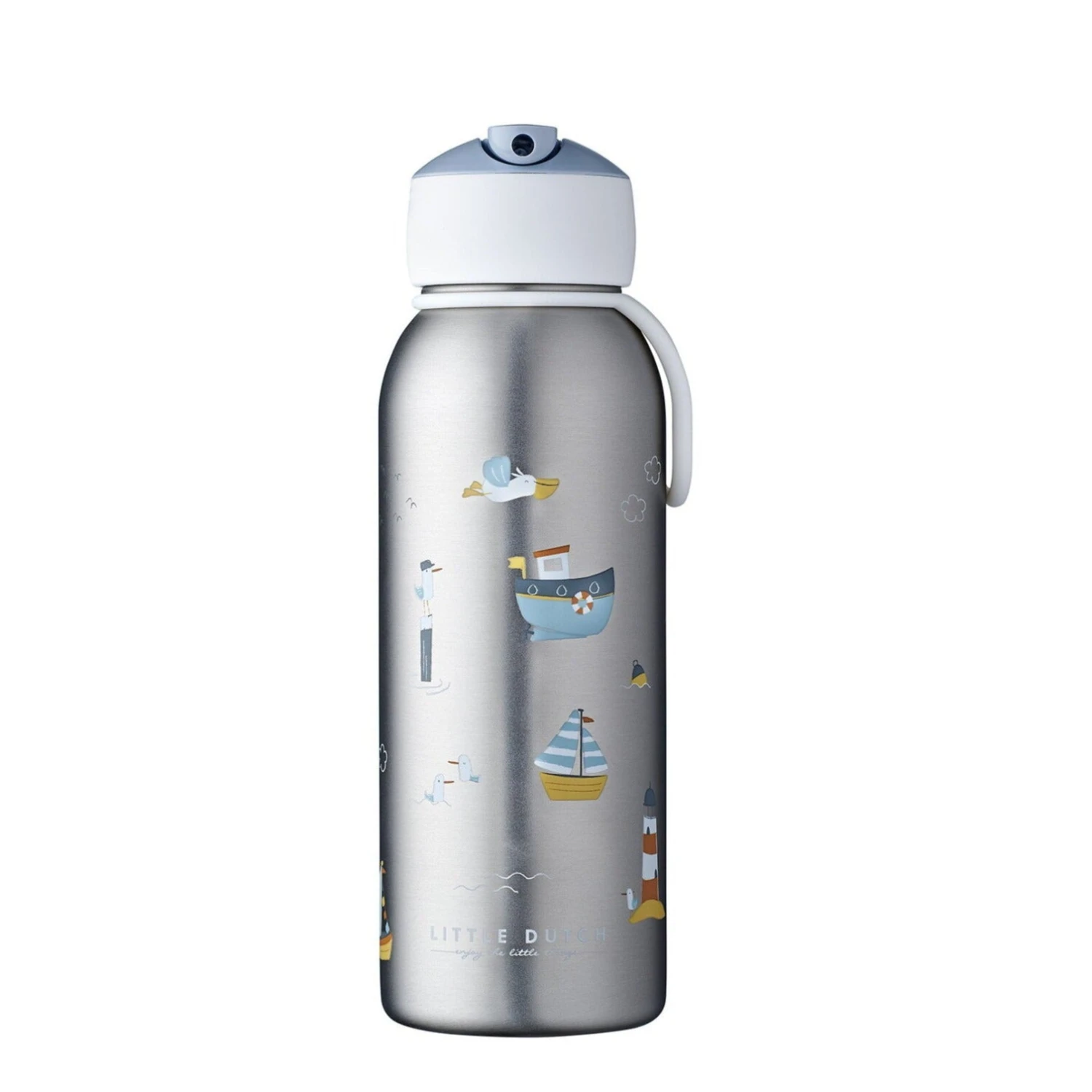 Little Dutch Insulated Bottle Flip-up Campus 350 Ml - Sailors Bay 1 Little Dutch Insulated Bottle Flip-up Campus 350 Ml - Sailors Bay
