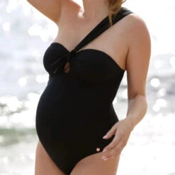 Cache Coeur Maternity Swimsuit Cuba - Black
