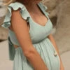 Cache Coeur Pregnancy And Nursing Dress Melody Sky Blue