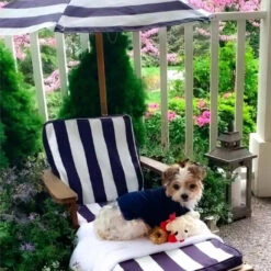 KidKraft Outdoor Chaise With Umbrella - Navy 105 -Lush Littles take16